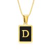 D Iniciály, módny iniciálkový náhrdelník z chirurgickej ocele prívesok a retiazka SNAKE