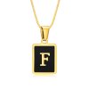 F Iniciály, módny iniciálkový náhrdelník z chirurgickej ocele prívesok a retiazka SNAKE
