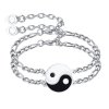 Ying Yang Partnerské náramky chirurgická oceľ, magnetické náramky pre páry, symbol
