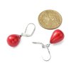 Dámske červené perličkové náušnice 40 mm 2