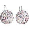 Strieborné dámske náušnice väčšie kruhy so Swarovski Crystals Magic Rose