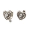 Romantické srdiečkové náušnice s čírym zirkónom – strieborná povrchová úprava 4