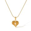 Dámsky náhrdelník zlatej farby srdce s perlou