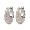 Oválne náušnice s čírymi zirkónmi 17 mm 4