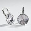 Strieborné náušnice Rivoli 14 mm Crystal číre pre dievčatá pre ženy