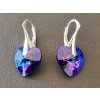 Náušnice srdiečka so Crystals Heliotrope 205