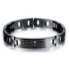 Náramok z chirurgickej ocele kríž a modlitba Black