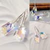 Strieborné dámske náušnice so Swarovski Crystals 18 mm krištálik