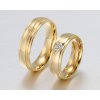 Obrúčky z chirurgickej ocele - zlatá farba 2ks