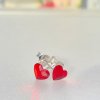 Srdiečkové napichovacie náušnice so Swarovski Crystals červené Siam