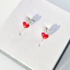 Srdiečkové napichovacie náušnice so Crystals