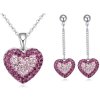 Set Swarovski vykladané srdcia
