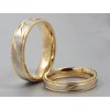 Svadobné obrúčky zlatej farby - z chirurgickej ocele 2 ks