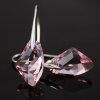 Strieborné dámske náušnice Galaktik Crystals Light Rose