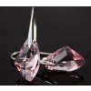 Strieborné dámske náušnice Galaktik Crystals Light Rose