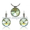 Strieborný set Rivoli Crystal Chrysolite