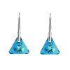 Náušnice s trojuholníkom Crystals Bermuda Blue 6628