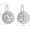 Strieborné dámske visiace náušnice vykladané krištálikmi Swarovski Crystals - číre  Ag 925/1000 Rh (2g)