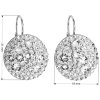 Strieborné dámske náušnice väčšie kruhy so Swarovski Crystals