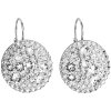 Strieborné dámske náušnice väčšie kruhy so Swarovski Crystals