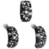 Súprava šperkov so Swarovski Crystals náušnice a prívesok - Elegant čierna farba