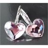 Srdiečkové náušnice Crystals Rosaline