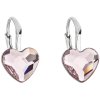 Srdiečkové náušnice Crystals Rosaline