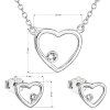 Dámska súprava šperkov so Swarovski Crystals - číre srdce