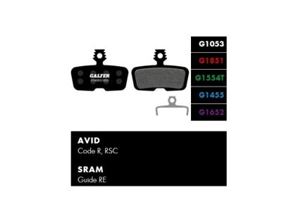 Plotýnky Galfer FD455 - Avid, Sram (ZMES PLATNIČIEK ADVANCED (červená))