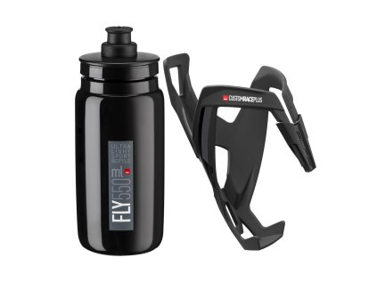 2572 set kosik custom race plus cierny mat fly 550ml cierna