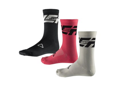 LEATT ponožky MTB Endurance , 3-pack , V26 (veľkosť L / XL - EU43-48 / UK8.5-12.5 / US9-13)