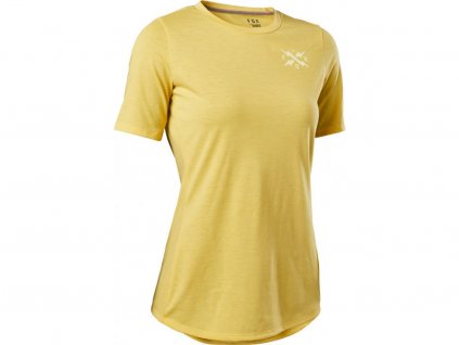 194587 damsky cyklo dres fox w ranger dr ss jrsy calibrated pear yellow