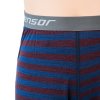 SENSOR MERINO AIR SET dětský triko dl.rukáv + spodky modrá/vínové pruhy