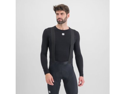 Sportful MERINO LAYER tričko s dlhým rukávom čierne (Veľkosť L)