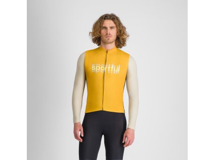 Sportful SUPERGIARA LOGO THERMAL dres gold leaf (Veľkosť L)