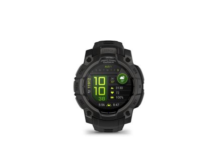instinct 3 45mm amoled black black silicone band ies1058890