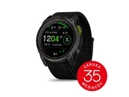 enduro 3 sapphire solar carbon gray dlc titanium black ultrafit nylon band ies961645