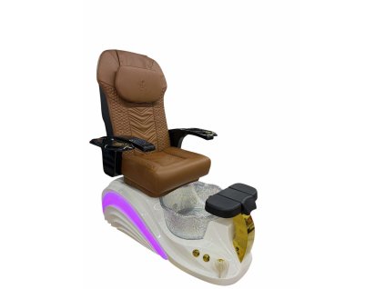 Ghế Pedicure MTC Cơ Bản – Đen & Trắng, Bồn Pha Lê