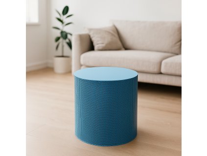 20250928 0956 Blue Metal Side Table remix 01k67n2zz7e4srj3cghf3277qb