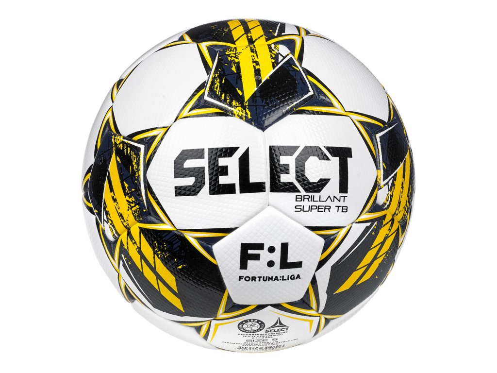 Fotbalový míč Select FB Brillant Super TB CZ Fortuna Liga 2022/23 bílo žlutá Velikost míče: 5