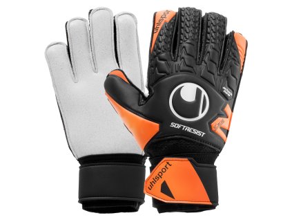 Uhlsport Soft Resist Flex Frame černá/oranžová UK 6,5 (Velikost Rukavice 6,5)
