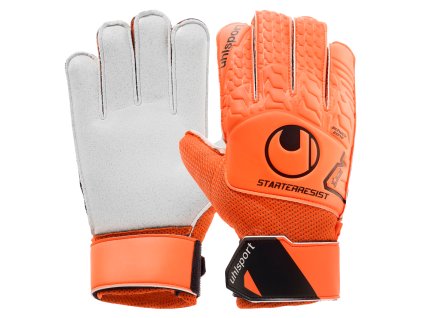 Uhlsport Starter Resist černá/oranžová UK 4 (Velikost Rukavice 4)