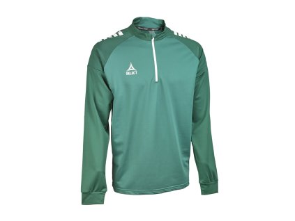Tréninková mikina Select Training sweat 1/2 zip Spain zeleno bílá Velikost: 10 y (Velikost 10 y)