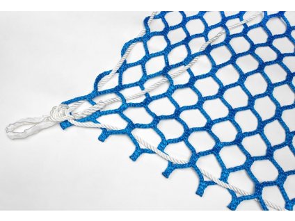 Nákladní síť PP 15 mm, oko 130 mm, nosnost 3 t, modrá, 3,3 x 3,3 m