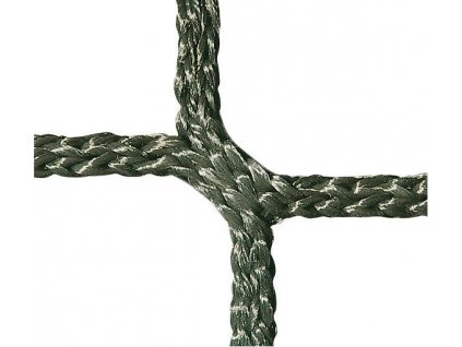 Záchytná síť proti pádu PP 5 mm, oko 100 mm, černá, závěsná lana