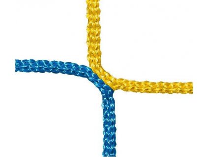 Sieť na futbalové bránky PP 4 mm, modrá/žltá