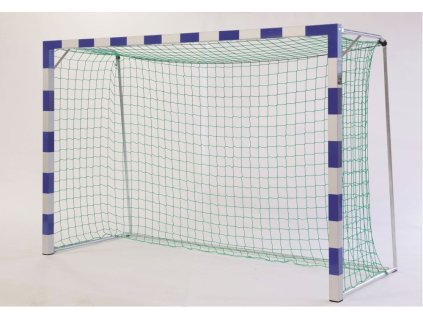 Branka na házenou do pouzder 3,0 x 2,0 m, pevné síťové oblouky, modrostříbrná