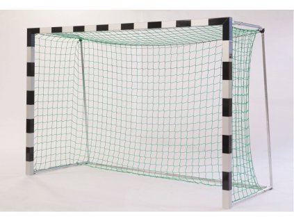 Branka na házenou do pouzder 3,0 x 2,0 m, pevné síťové oblouky, červenostříbrná