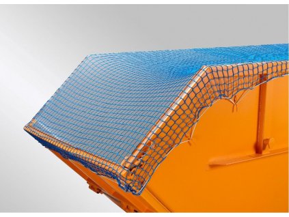 Kontejnerová síť PP 3,0 mm, 3,5 x 8,0 m, modrá, gumová šňůra