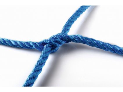 Šplhací síť Multifil PP 16 mm, oko 50 cm, zapletený spoj, modrá
